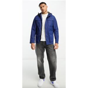 Ted Baker Men's Blue Varni Hooded Water Resistant Field Jacket Size 2XL